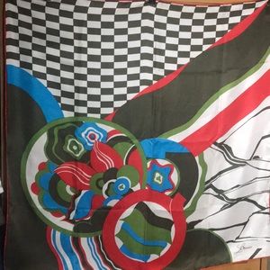 La Mendola Silk Hem Hand Rolled Scarf 34 x 33